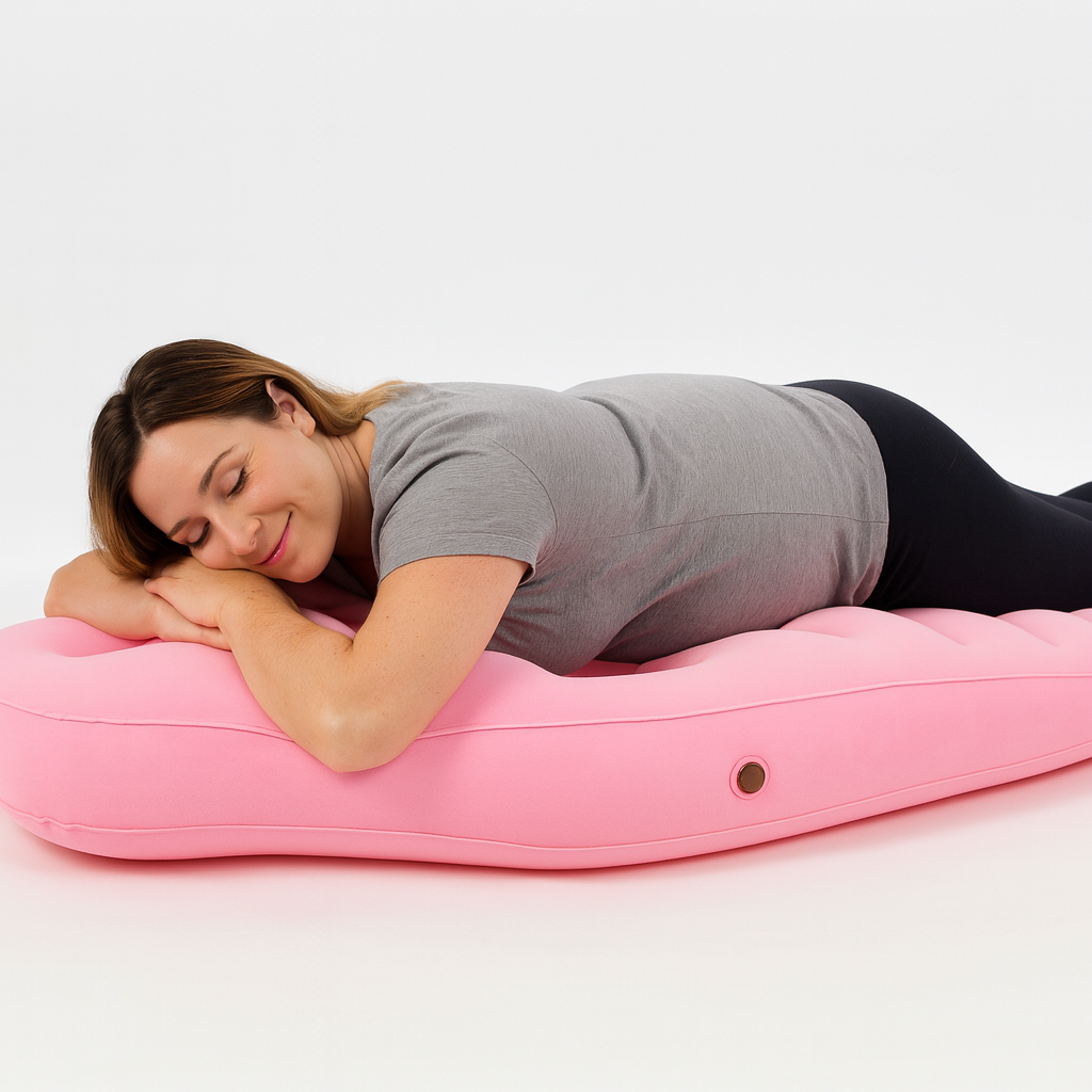 Pregnancy Comfort Pillow -  Inflatable Maternity Pillow for Sleep, Yoga and Relaxation