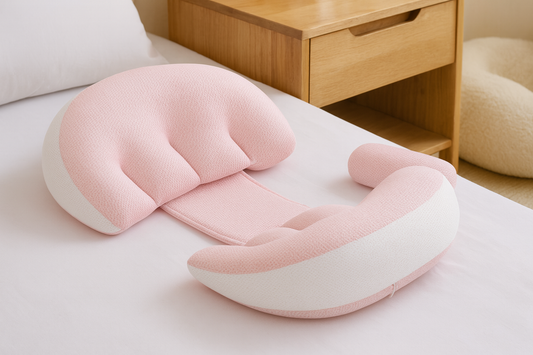 Pregnancy Waist Support Pillow for Sleeping – Cotton Maternity Belly & Back Cushion with 1 Free Auxiliary Pillow
