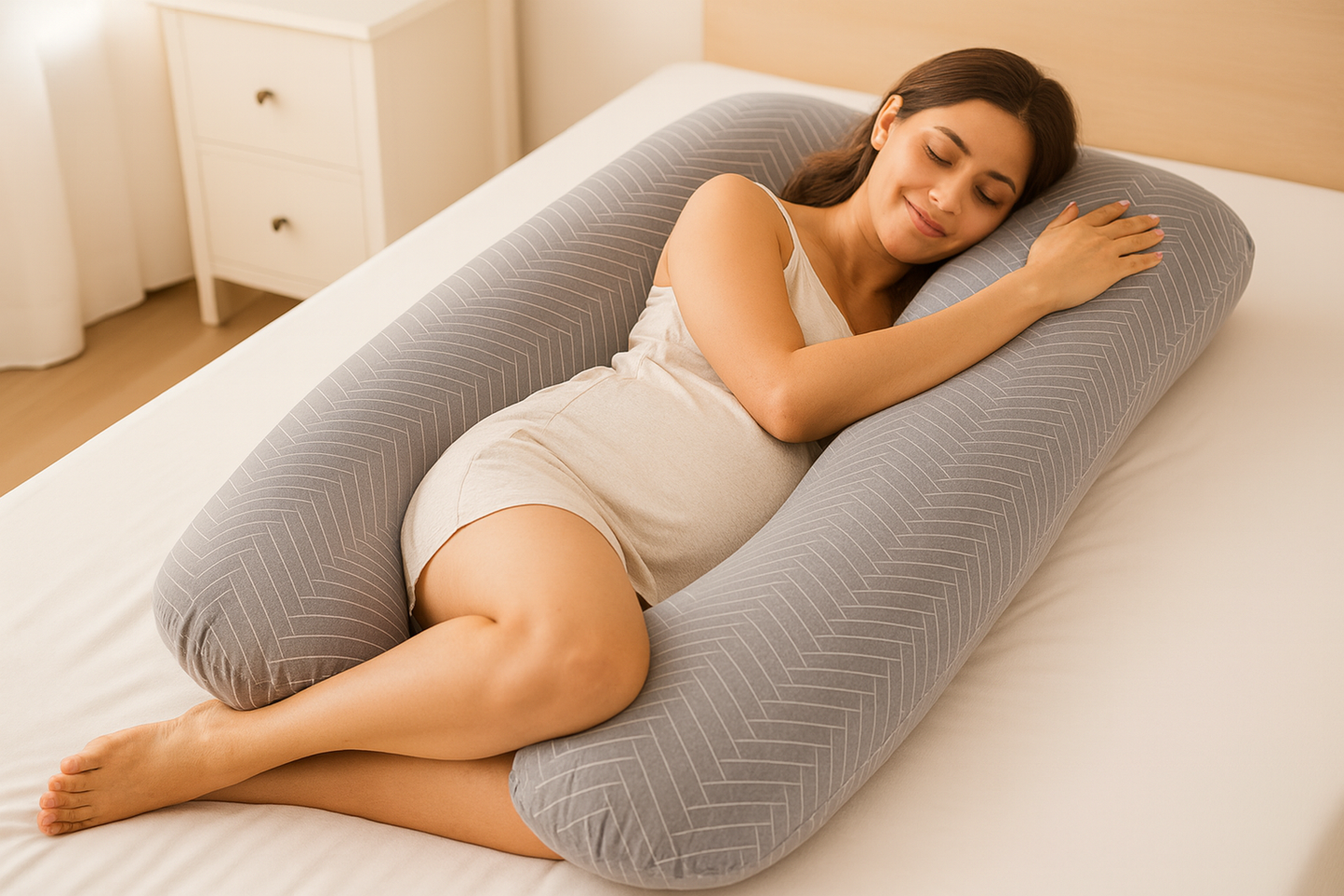 Pregnancy Sleeping Pillow – Full Body Maternity Support & Nursing/Breastfeeding Cushion